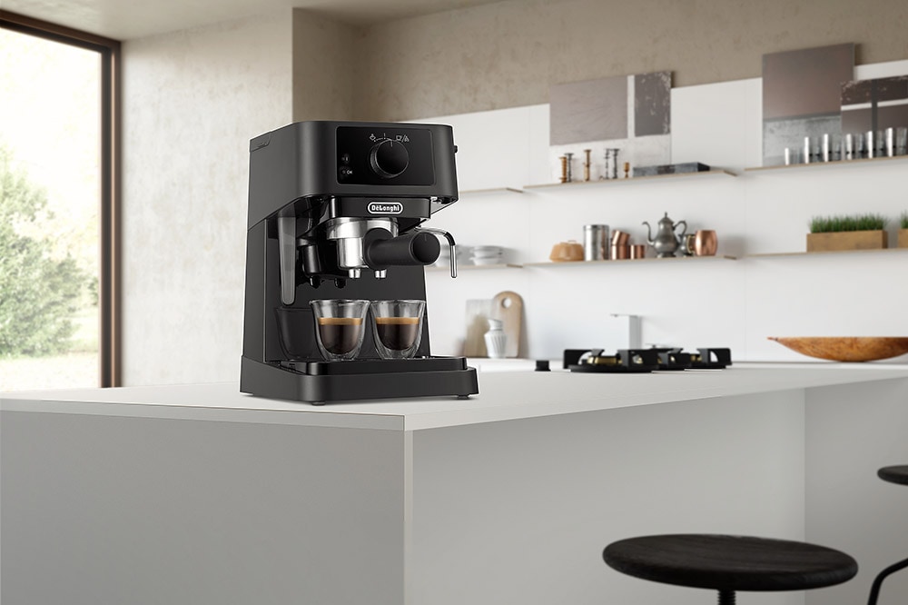 Espressor manual DE LONGHI Stilosa EC230.BK, 1l, 1100W, 15 bar, functia